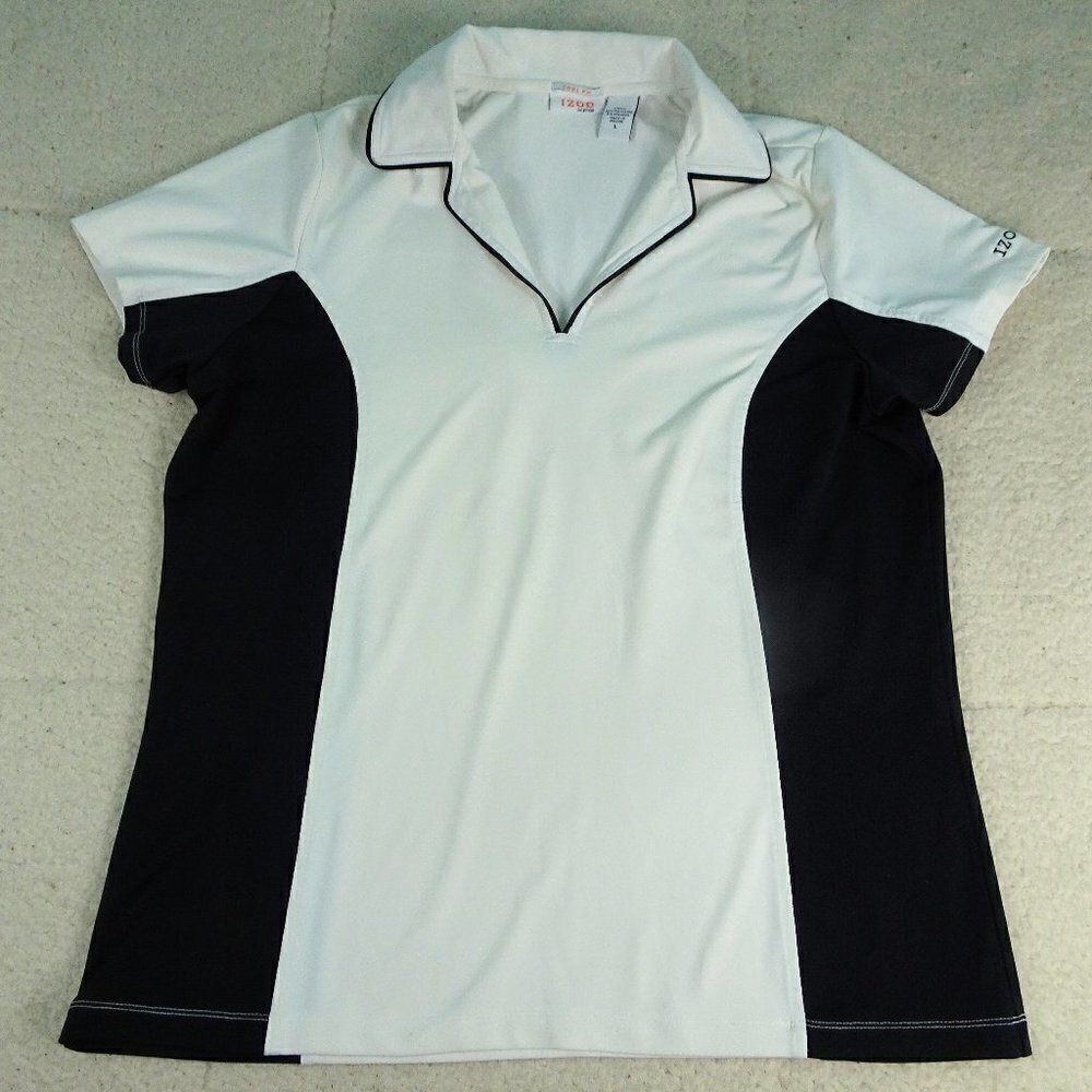 IZOD Cool FX XFG Black/White Shirt Size Large